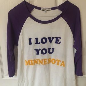 I love you Minnesota Baseball Tee